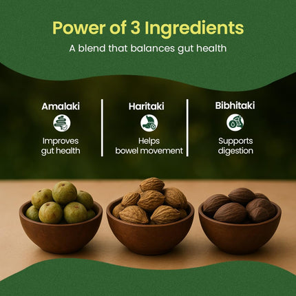 Kerala Ayurveda Triphala Churna Tablets | Ayurvedic Gut Health & Constipation Relief-100Tablets