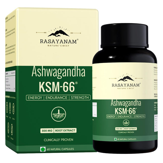 Rasayanam Ashwagandha KSM-66- 60 Capsules