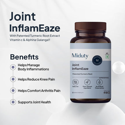Miduty Joint InflamEaze – 60 Veg Capsules