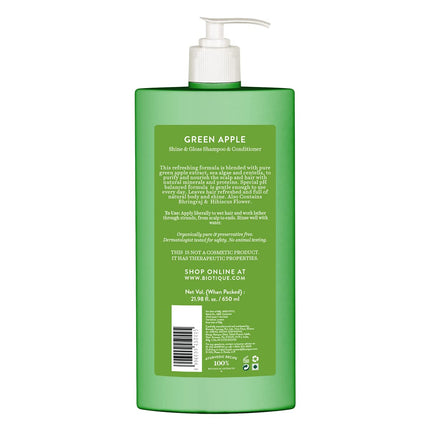 Biotique Green Apple Shine & Gloss Shampoo & Conditioner -All Skin Types | 650ml