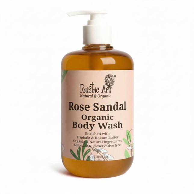 Rustic Art Rose Sandal Body Wash | For Women & Men | 300ml