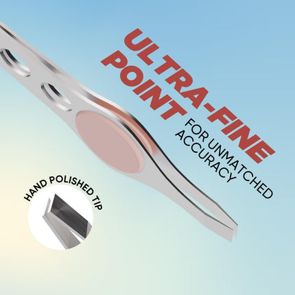 Vega Tweezer with Rubber Grip, Square Tip