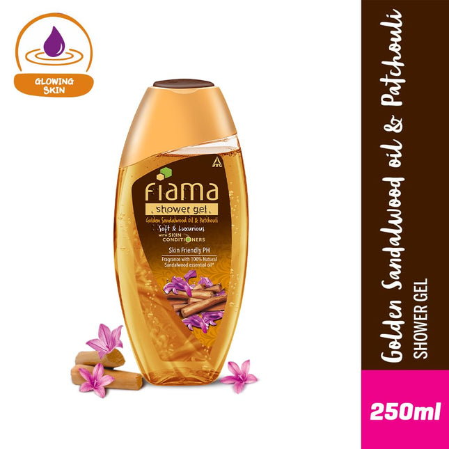 Fiama Body Wash Shower Gel Golden Sandalwood Oil and Patchouli, 250ml