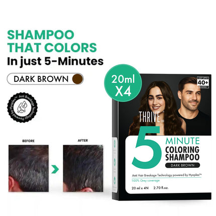 ThriveCo Hair Coloring Shampoo Pack of 4 x 20ml (80ml)
