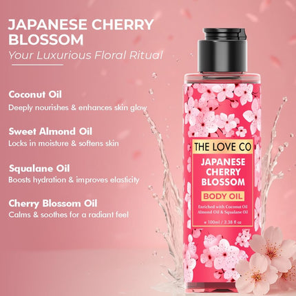 THE LOVE CO. Body Oil | With Coconut, Almond & Jojoba Oils-100ml