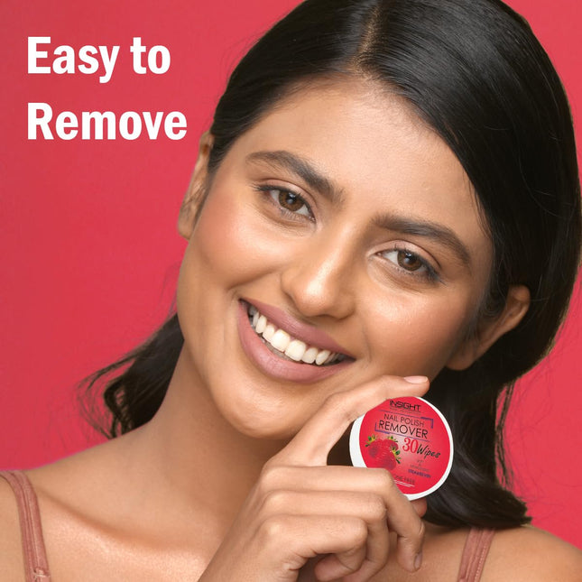 INSIGHT Nail Polish Remover Wipes Strawberry (30 Wipes)