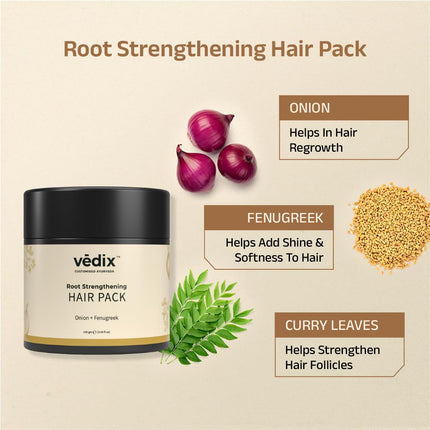 Vedix Ayurvedic Hair growth Kit | 5 product Kit | for Normal Hair, Normal - Oily Scalp, Straight Hair