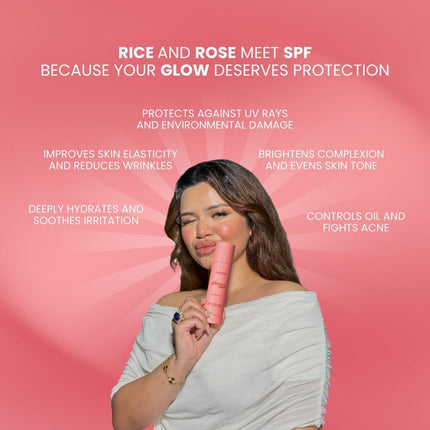 Suroskie Glow Up Juice SPF 35 PA++++ 100ml | Rose & Rice Toner Korean Skincare for Glass Skin