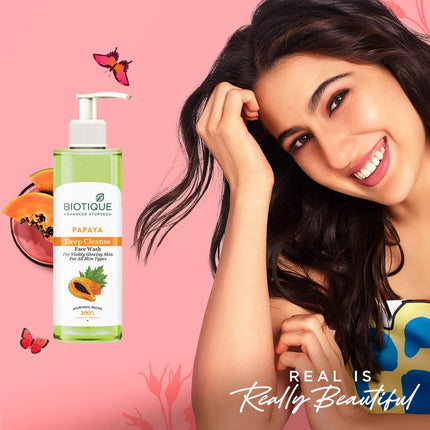 Biotique Papaya Deep Cleanse Face Wash for All Skin Types | 200ml