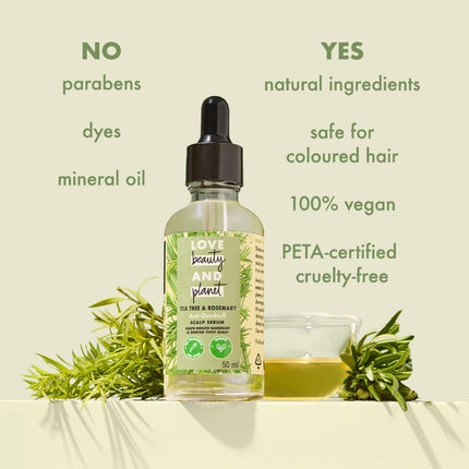 Love Beauty & Planet Anti-Dandruff Scalp Serum With Tea Tree & Rosemary Extracts 50ml
