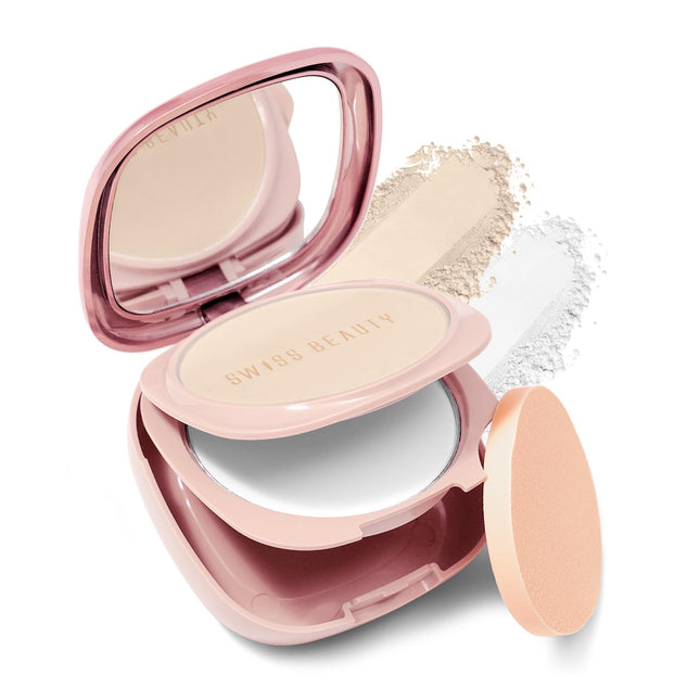 SWISS BEAUTY All Matte & Set Duo Lightweight Compact Powder + Translucent Powder-20gm