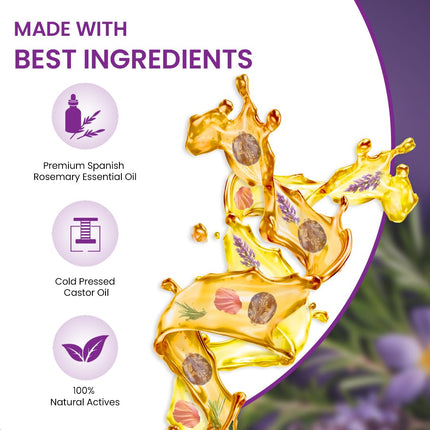 Sesa Ayurvedic Rosemary Hair Oil with Castor Oil & Sesame, Hibiscus- Dry Skin - 200ml