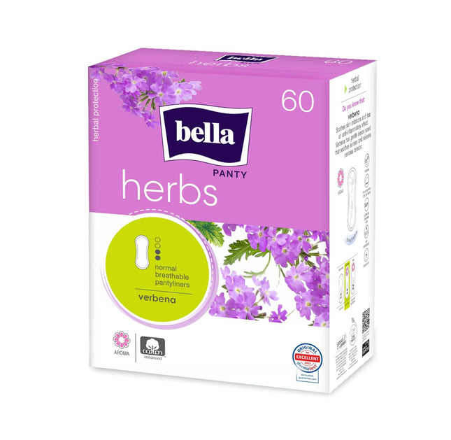 Bella Herbs Panty Liners, (Verbena Normal)(Pack of 60)