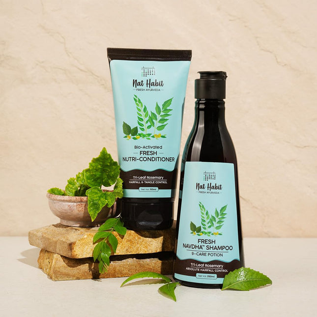 Nat Habit Trileaf Rosemary Shampoo & Conditioner Combo|