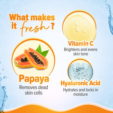 Aqualogica Glow+ Smoothie Face Wash with Vitamin C, Hyaluronic Acid & Papaya-100ml