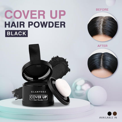Glamveda Cover-Up Hair Powder - Black 4gm