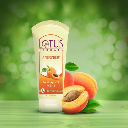 Lotus Herbals Apriscrub Fresh Apricot Scrub For All Skin Types | 180G