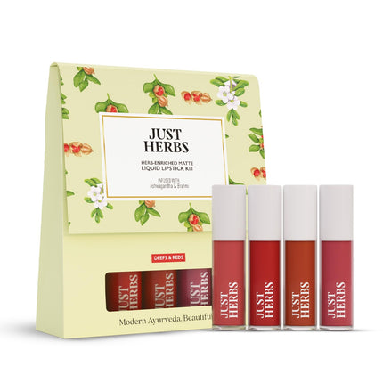 Just Herbs Herb Enriched Matte Liquid Lipstick | Set of 4