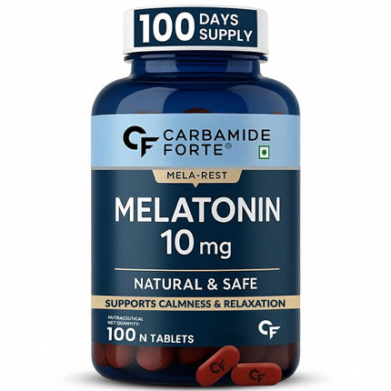 Carbamide Forte Melatonin 10 mg Pills | Sleep 100 Veg Tablets