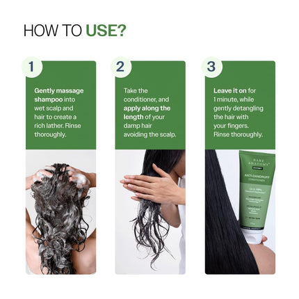 Bare Anatomy Anti-Dandruff Shampoo & Conditioner Combo 250ml + 175gm