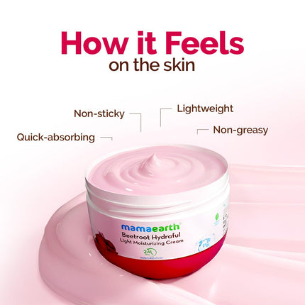 Mamaearth Beetroot Hydraful Light Moisturizing Cream With Beetroot & Hyaluronic Acid-200G