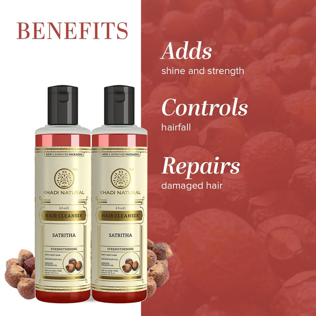 Khadi Natural Satritha Shampoo - 210ml Pack of 2