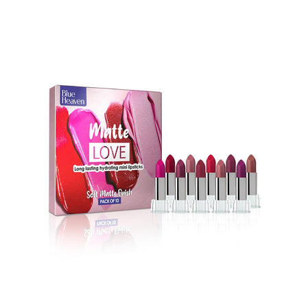 Blue Heaven Matte Love Mini Lipsticks Pack of 10