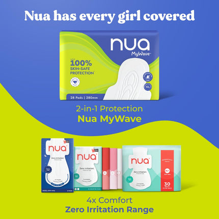 Nua MyWave XL Sanitary Pads Pack of 28 | 280 mm