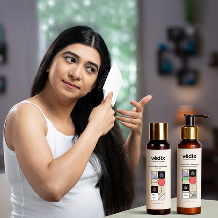Vedix Ayurvedic Hair Care Combo Pack Hair Oil and Shampoo - 200 ml