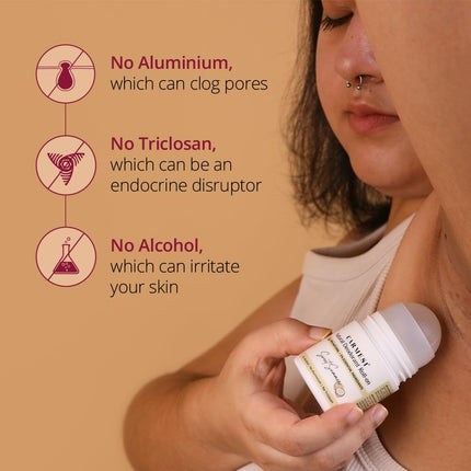 Carmesi Natural Deodorant Roll-on Combo for Women 2x 50 ml