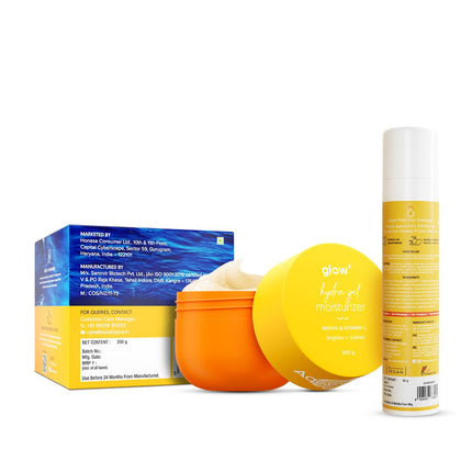 Aqualogica Hydra Glow Duo | Dewy Sunscreen + Hydra Gel Moisturizer All Skin Types