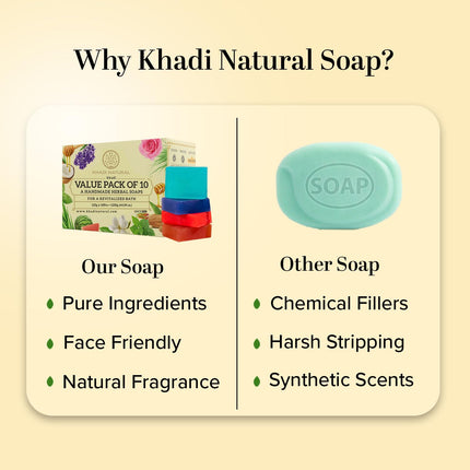 Khadi Natural Herbal Soap Gift Set -125g Pack of 10