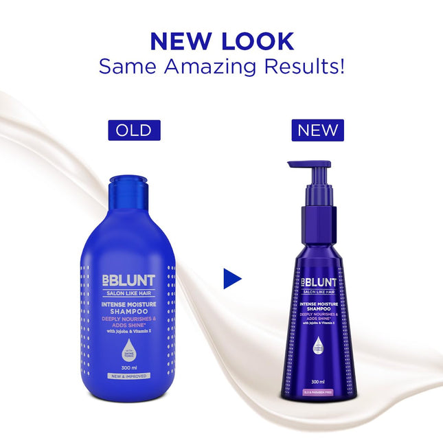 BBLUNT Intense Moisture Shampoo and Conditioner Combo for Dry Hair For Men & Women | 300 ml + 250 g