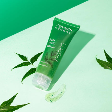 Jovees Herbal Neem Face Wash With Neem & Tea Tree Extracts For Men & Women | 120 ML