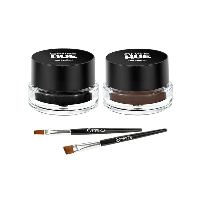 MARS 2-In-1 Hue Gel Matte Eyeliner -6gm Black & Brown