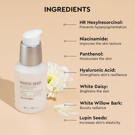The Face Shop White Seed Brightening Face Serum with Niacinamide & Hyaluronic Acid -30ml