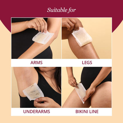Carmesi Deep Nourish Body Wax Strips | 20 Wax Strips & 4 Post-Wax Wipes
