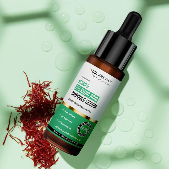 Dr. Sheth's Kesar & 2% Kojic Acid Ampoule Serum-30 ml