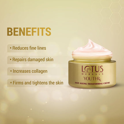 Lotus Herbals YouthRx Anti Ageing Transforming Face Cream SPF 25 and PA+++-50G