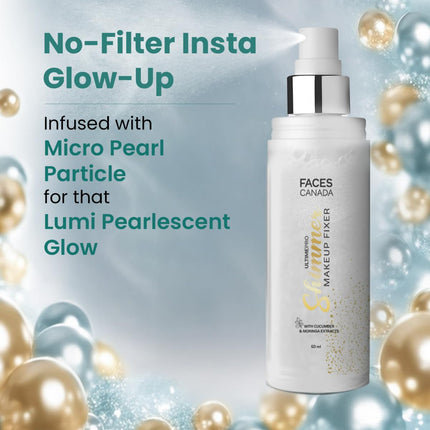 FACES CANADA Ultime Pro Shimmer Makeup Fixer, Setting Spray - 50ml