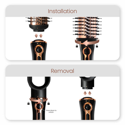 Urban yog MakeMeeBold 3-in-1 Hot Air Brush | Hair Dryer Hair Straightener Volumizer Blow Dryer Styling Tool,1200 Watt