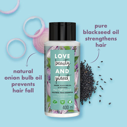 Love Beauty & Planet Onion Blackseed & Patchouli Hair Shampoo & Conditioner-200ml+200ml
