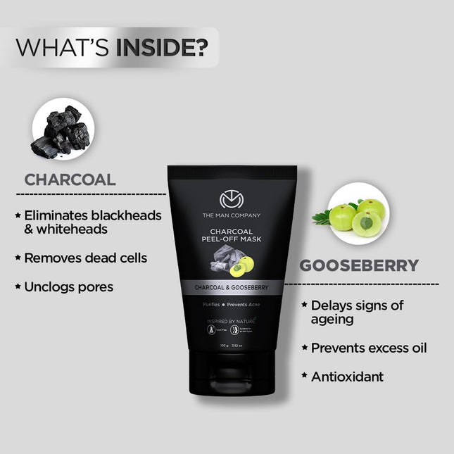The Man Company Activated Charcoal Peel Off Face Mask-100gm