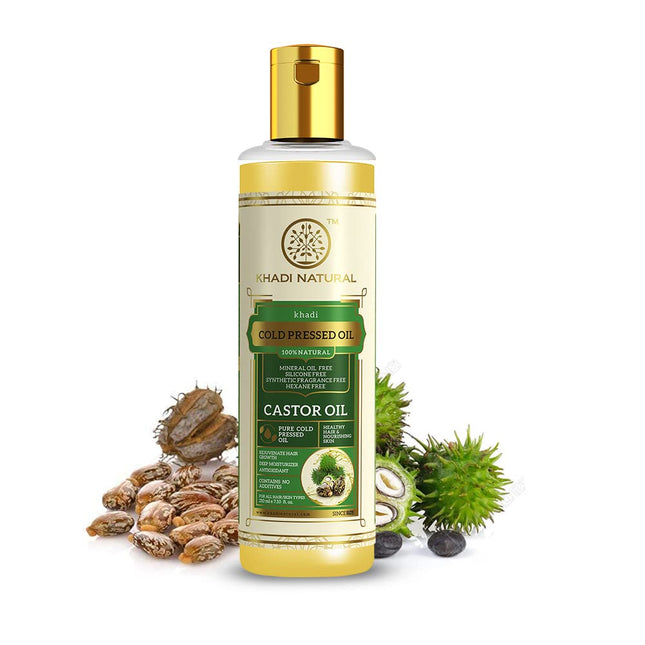 Khadi Natural Cold Pressed Castor Oil -210ml
