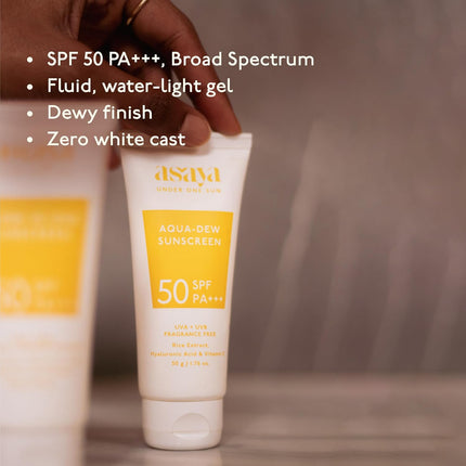 Asaya Aqua Dew Sunscreen SPF 50 PA+++ | 50ml
