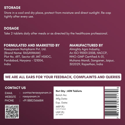 Rasayanam Multivitamin- 60 Tablets