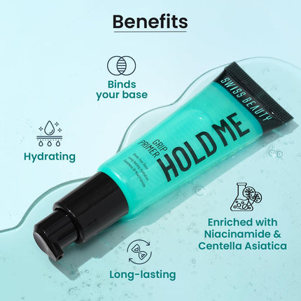 Swiss Beauty Hold Me Grip Primer with Niacinamide & Centella -24ml