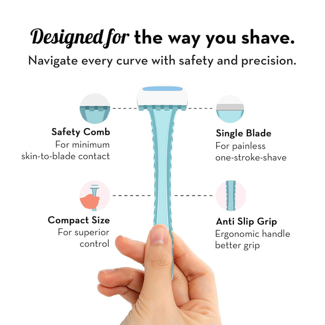 Plush Reusable Bikini Razor for Women (2 Pcs)