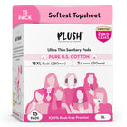 Plush Ultra-Thin Extra Large Sanitary Napkins 15 Pcs  2 Panty Liners