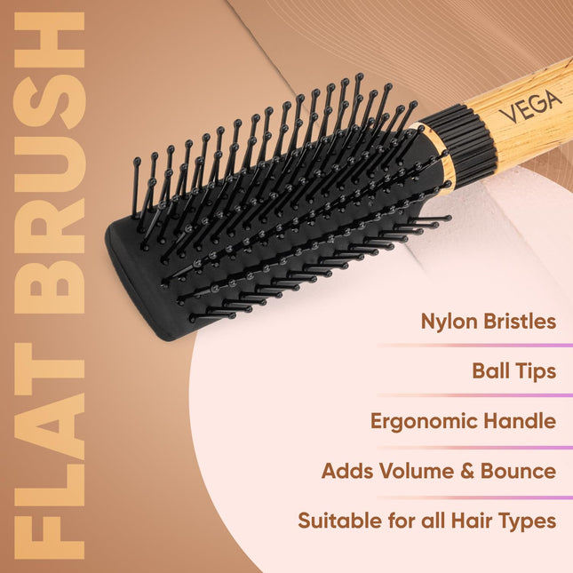 Vega Compact Hair Brush for Women & Men